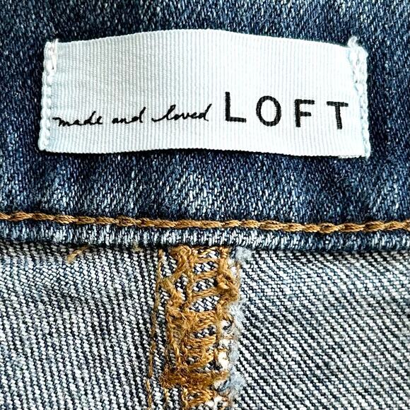 Ann Taylor LOFT Stretch Denim Raw Hem Cut-Off Shorts - Picture 8 of 11